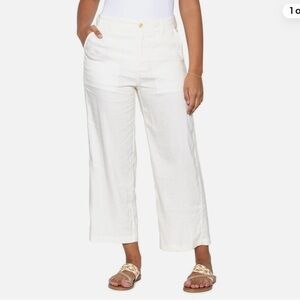 Alp N Rock ANR+ LACEY Ivory Linen Blend Cropped Pants​​​​​​​​​​​